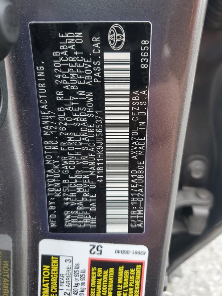 2018 TOYOTA CAMRY