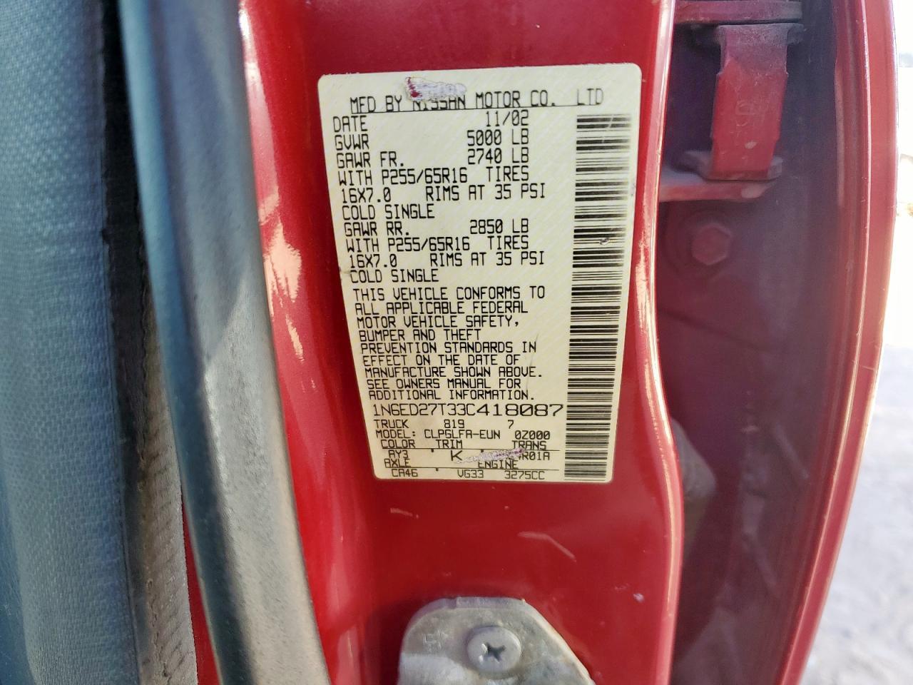 2003 NISSAN Frontier