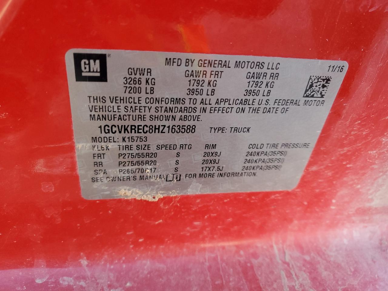 2017 CHEVROLET Silverado