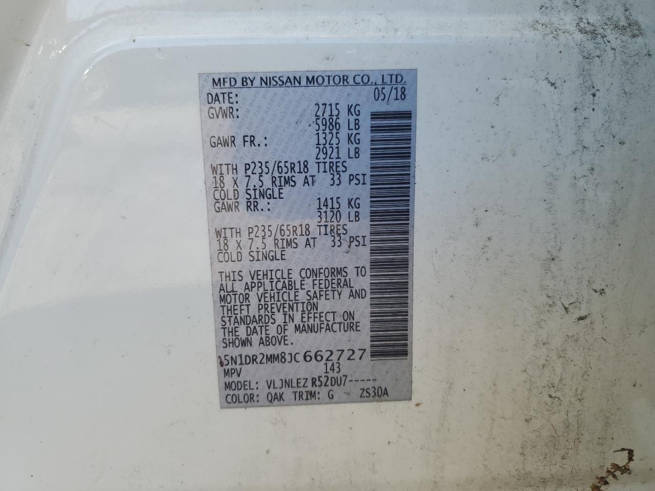 2018 NISSAN PATHFINDER