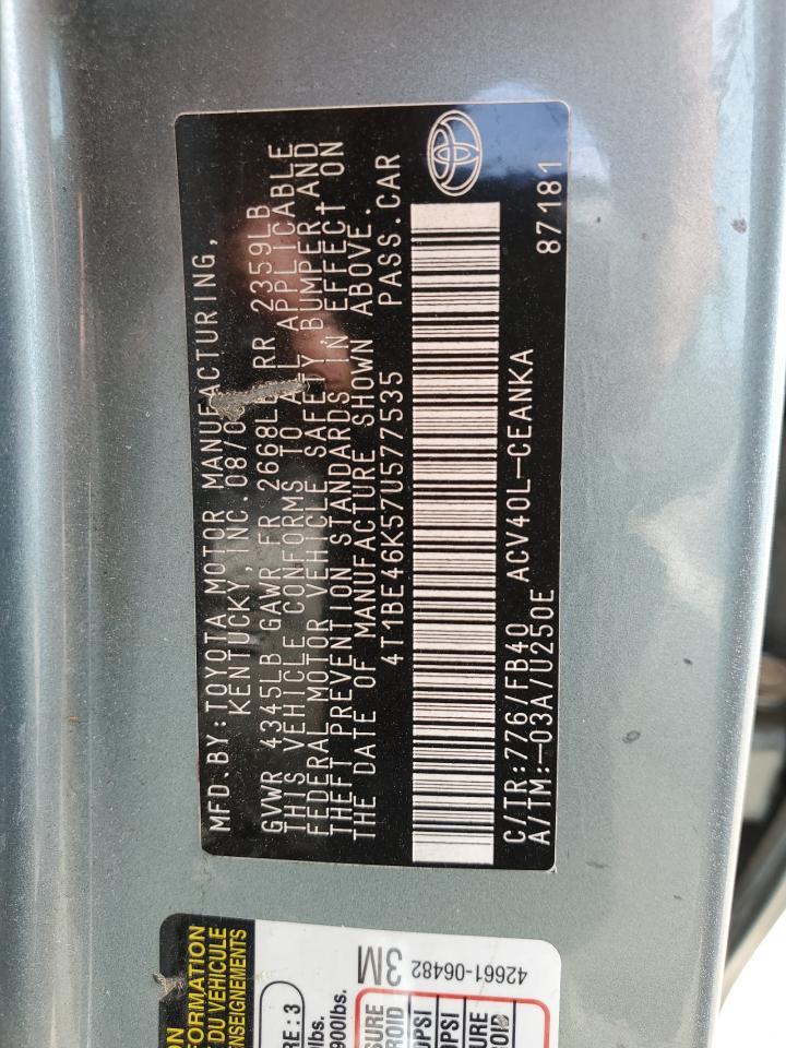2007 TOYOTA CAMRY
