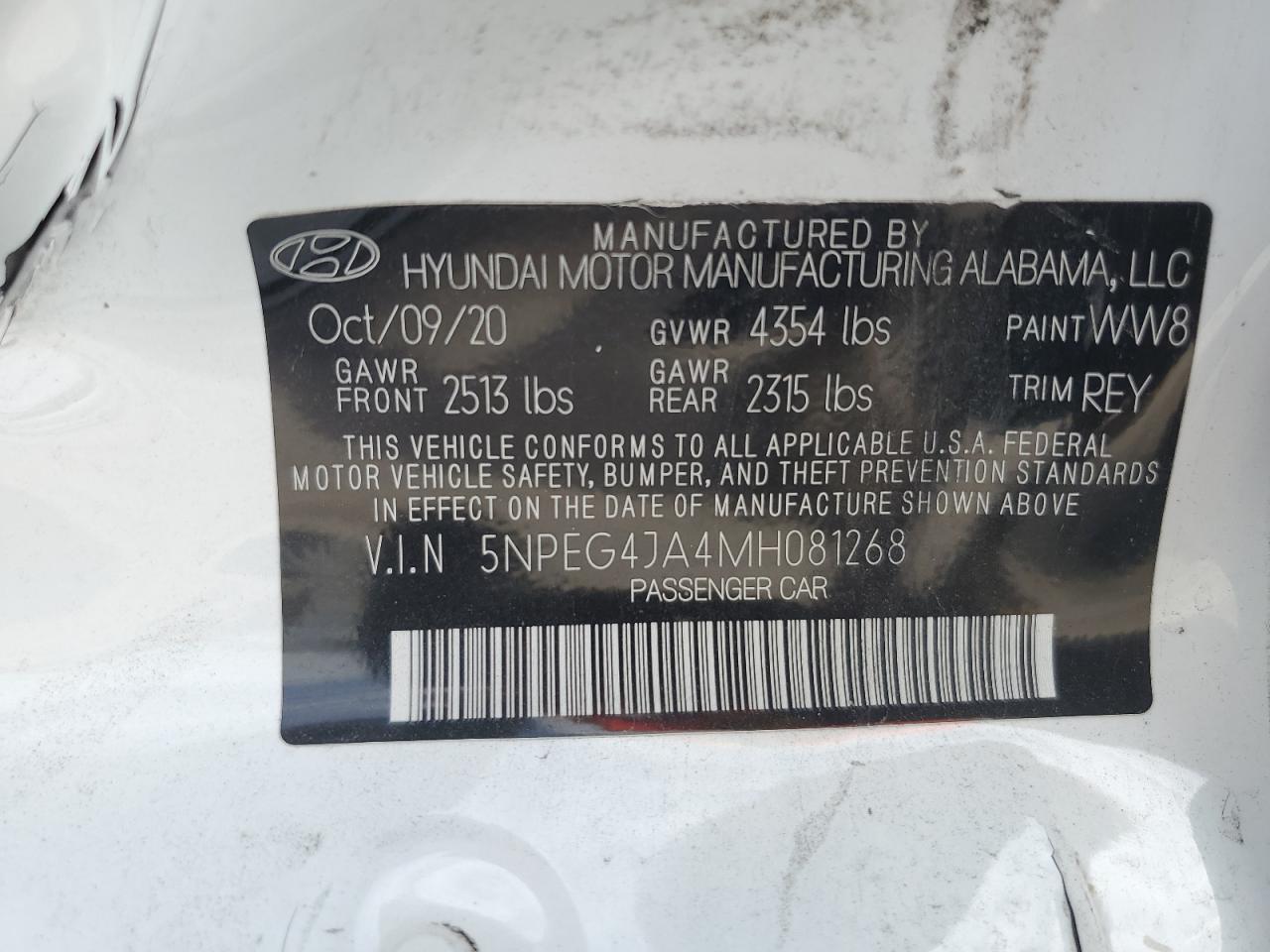 2021 HYUNDAI SONATA