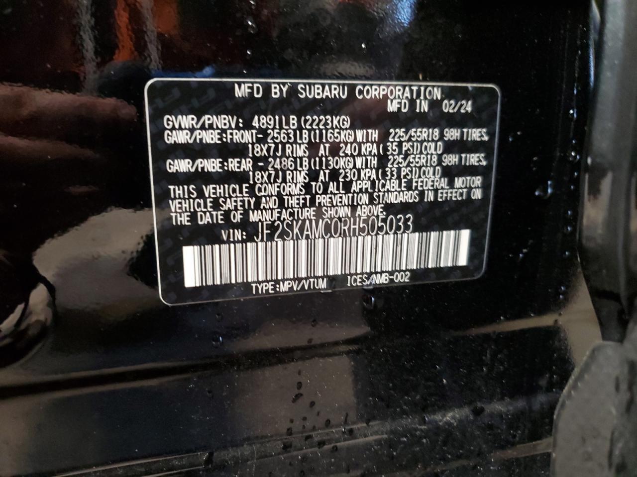 2024 SUBARU FORESTER