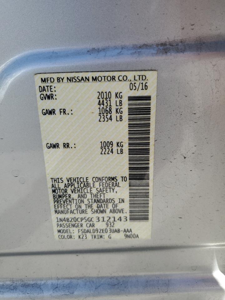 2016 NISSAN LEAF