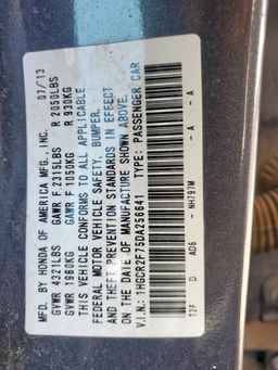 2013 HONDA ACCORD