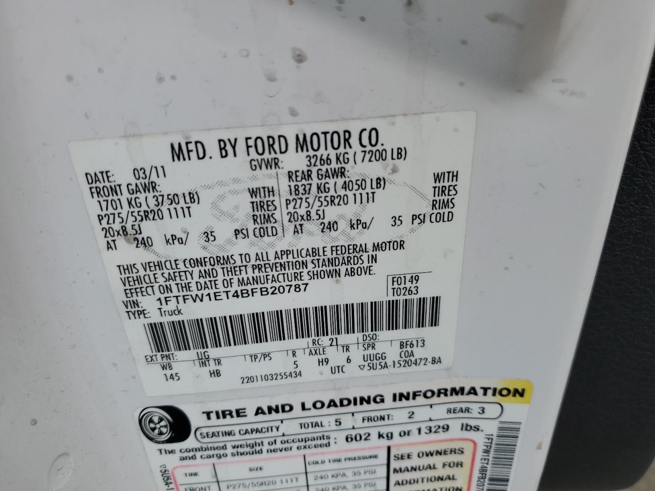 2011 FORD F-150