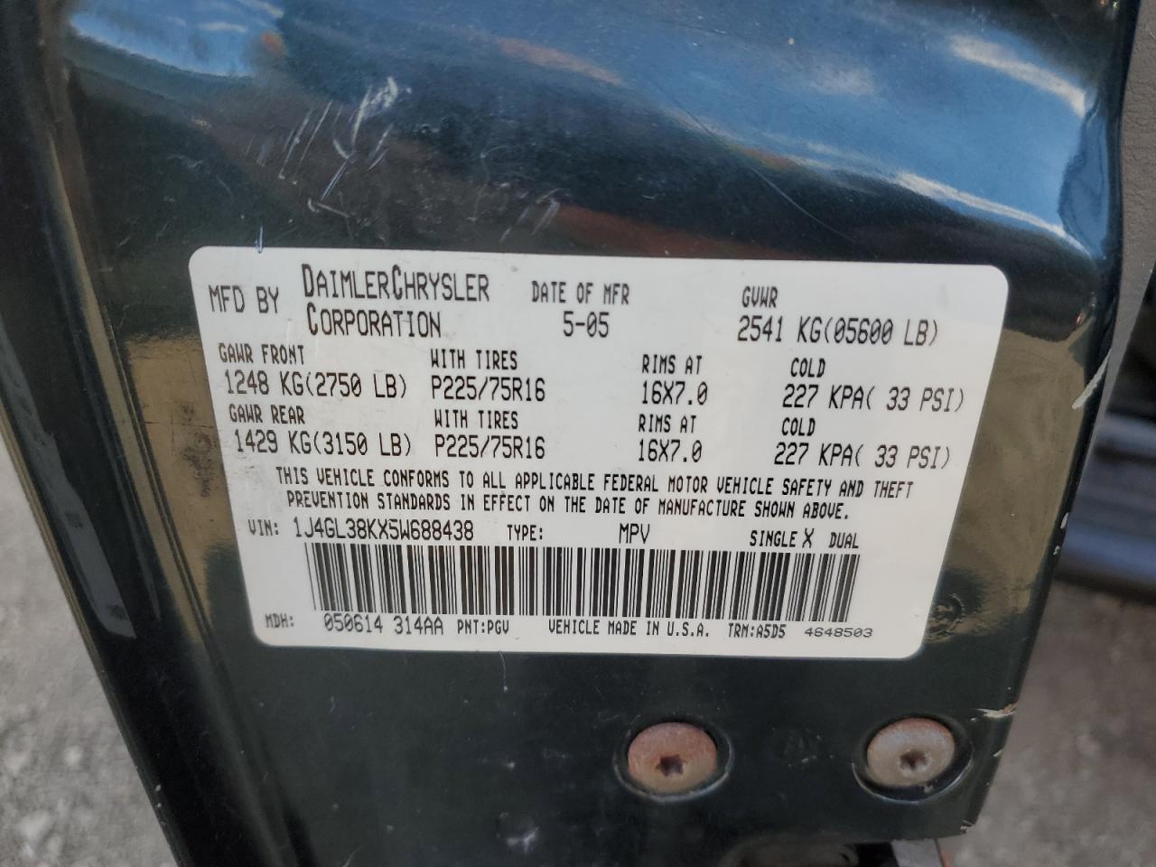 2005 JEEP Liberty
