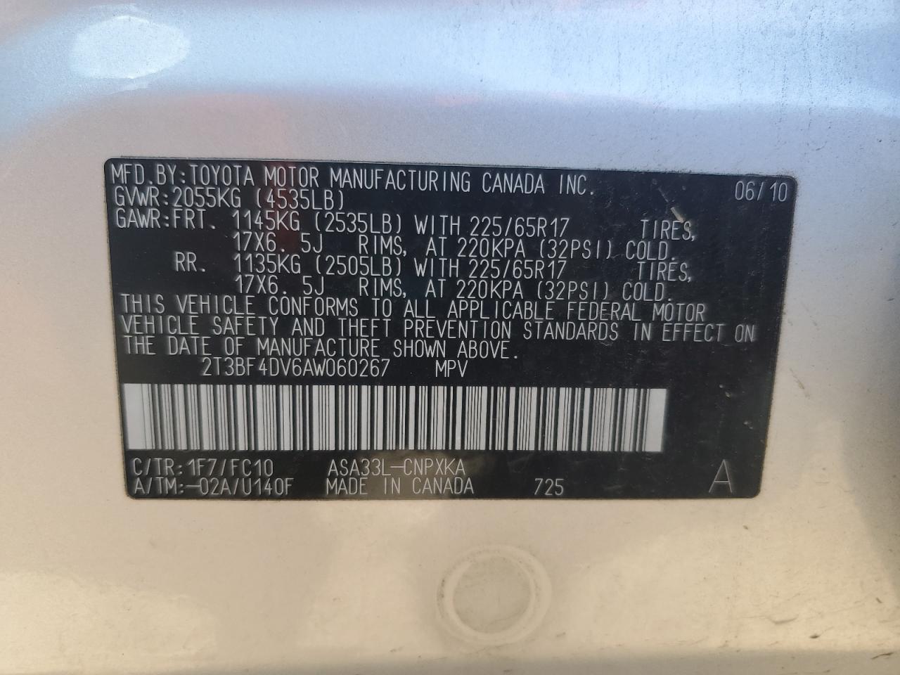 2010 TOYOTA RAV4