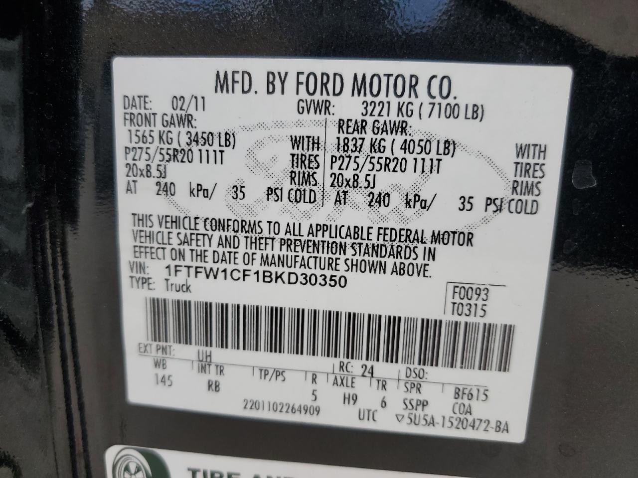 2011 FORD F-150