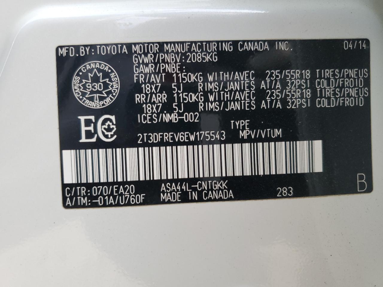 2014 TOYOTA RAV4