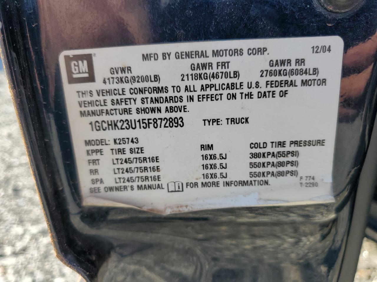 2005 CHEVROLET Silverado