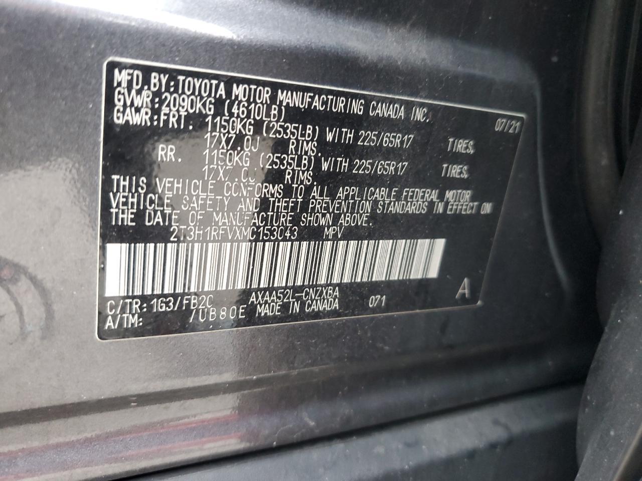 2021 TOYOTA RAV4