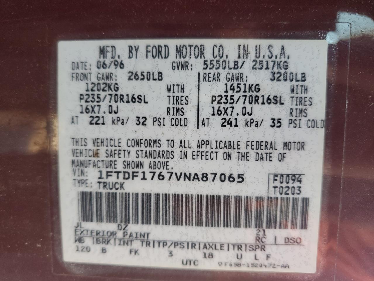 1997 FORD F-150