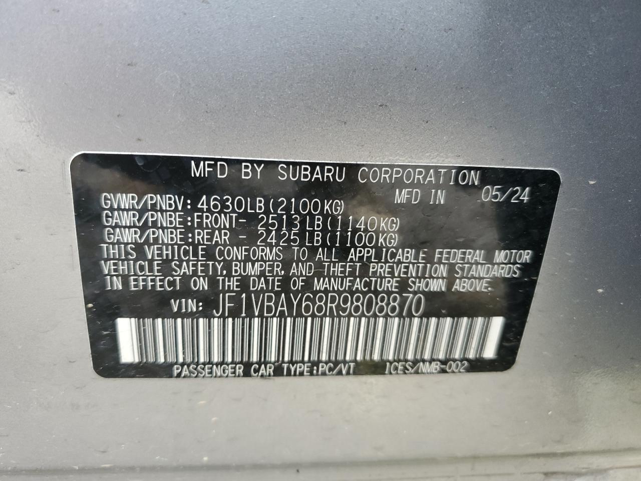 2024 SUBARU WRX