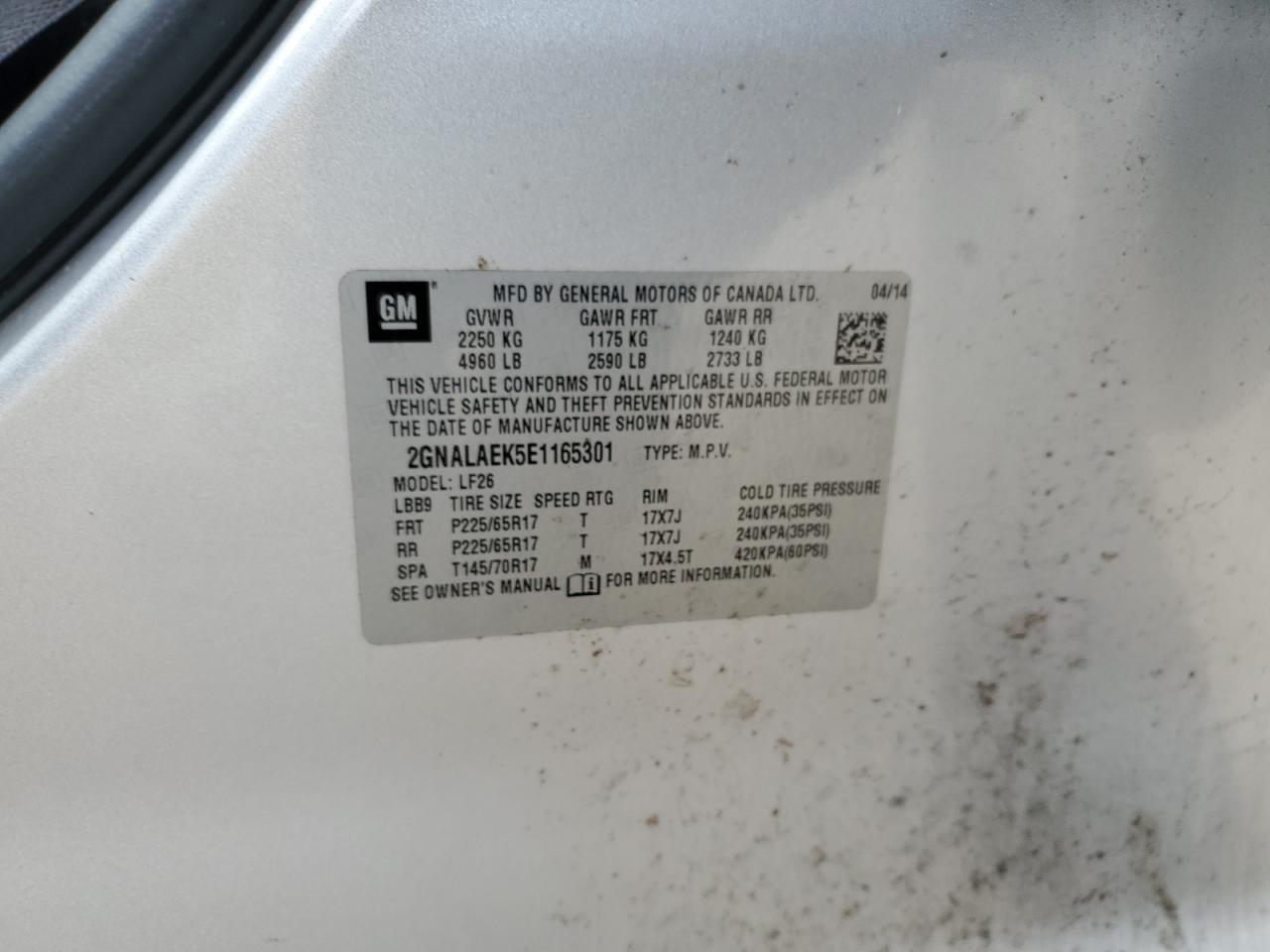 2014 CHEVROLET EQUINOX