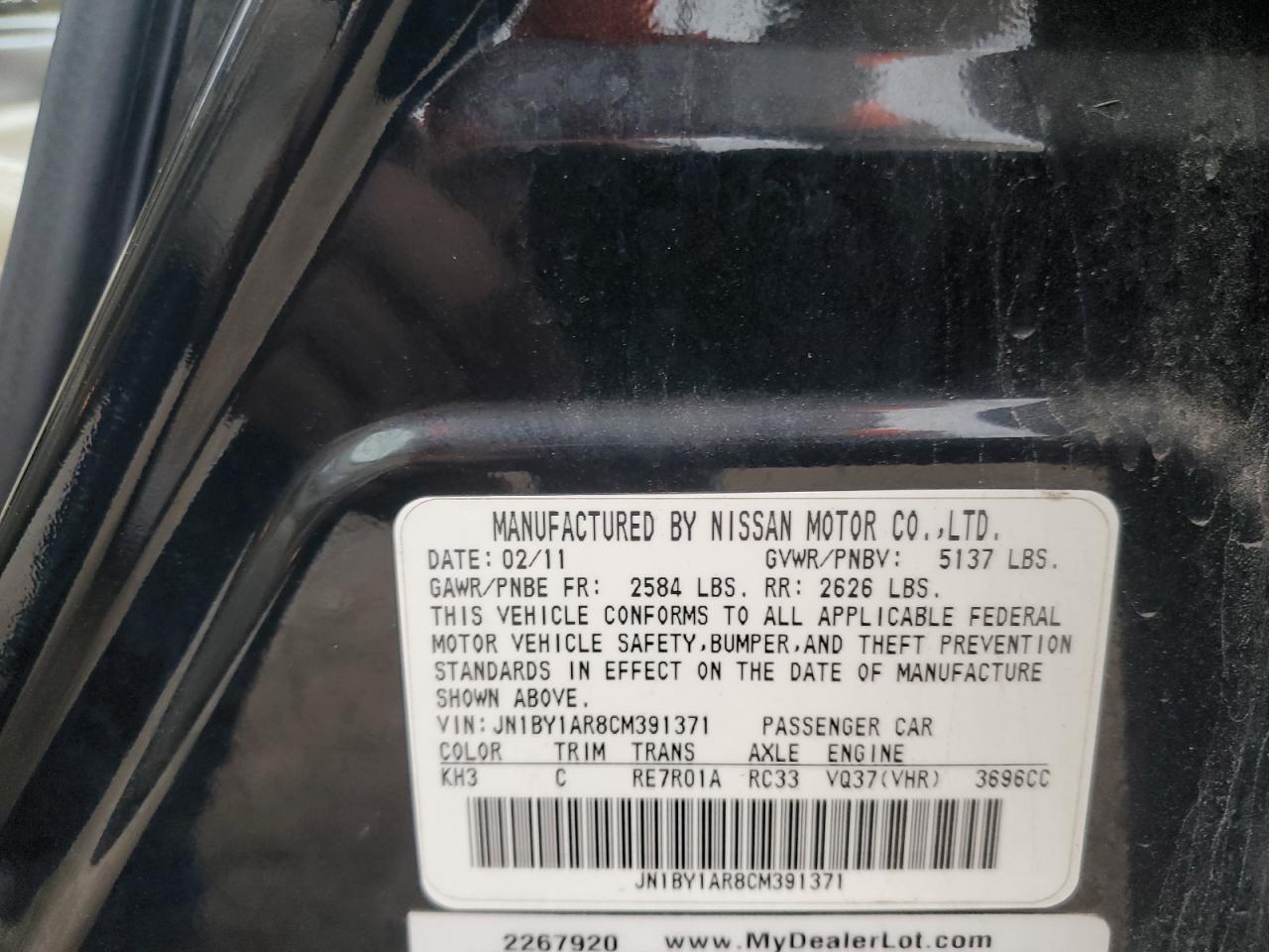 2012 INFINITI M37