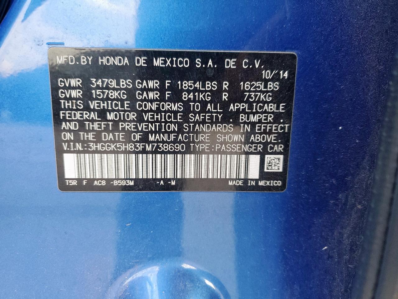 2015 HONDA FIT