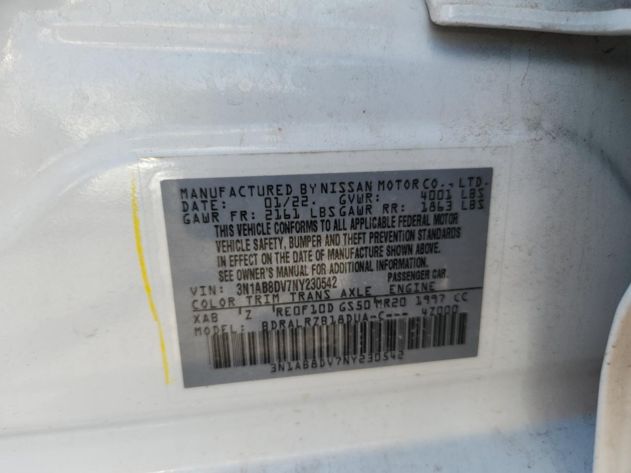2022 NISSAN SENTRA