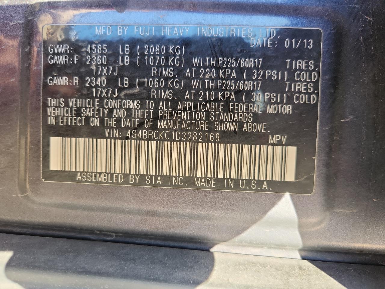 2013 SUBARU Outback