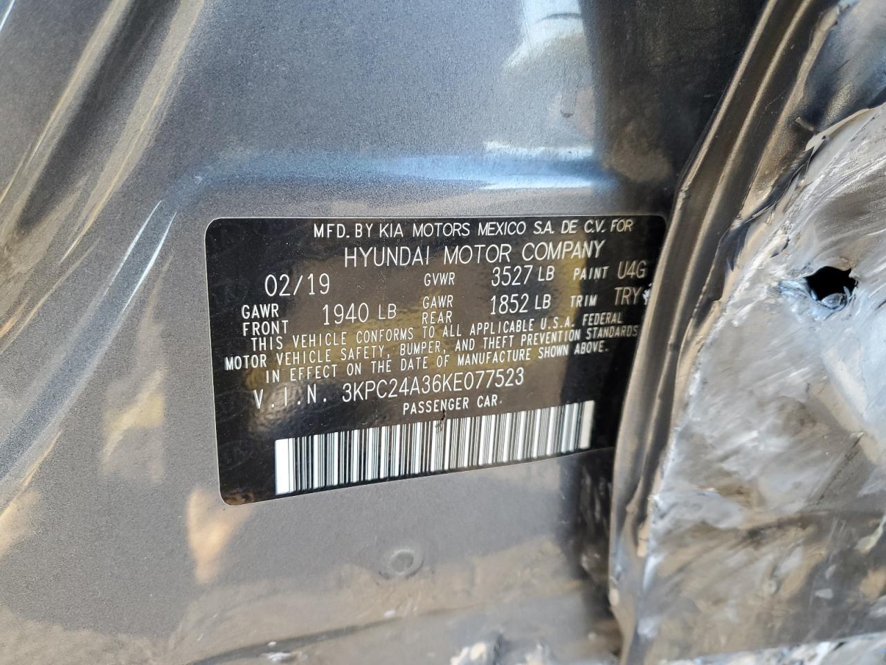 2019 HYUNDAI ACCENT