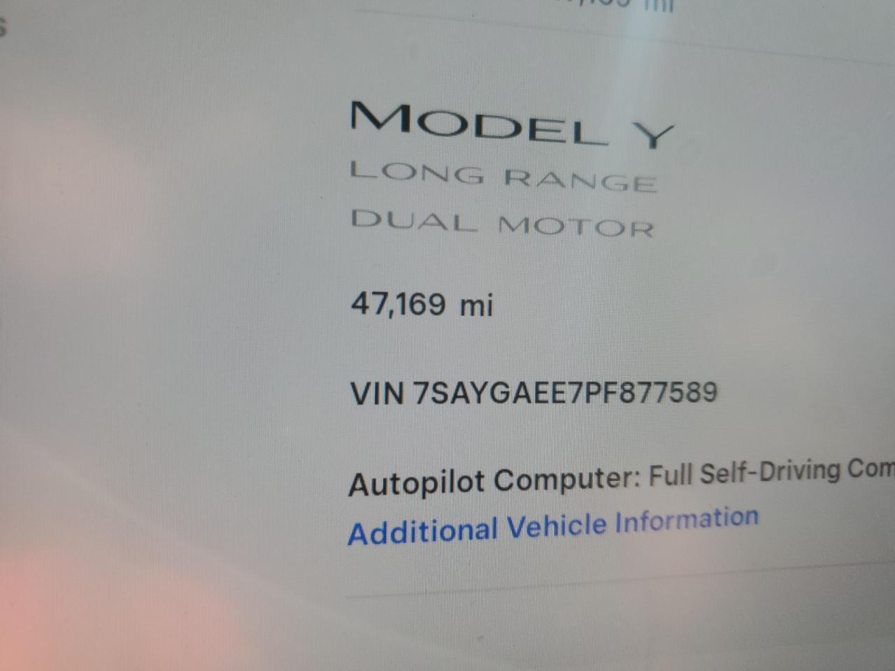 2023 TESLA MODEL Y