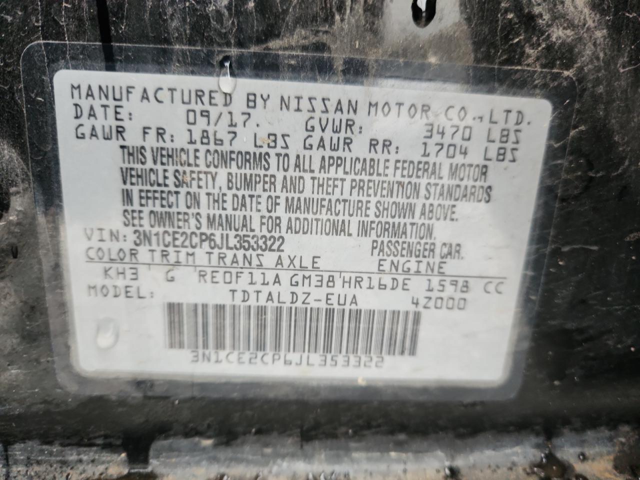 2018 NISSAN Versa Note