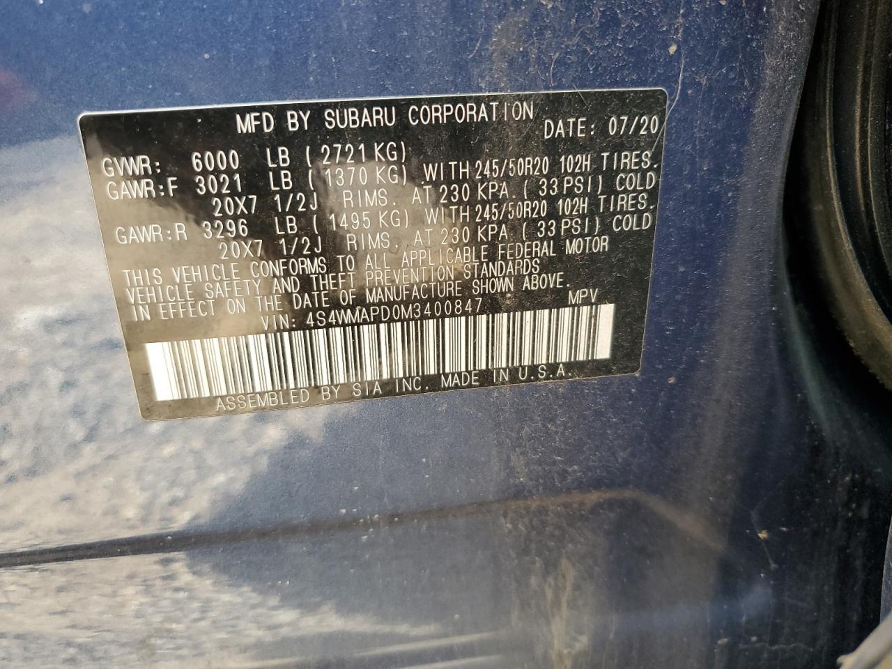 2021 SUBARU Ascent