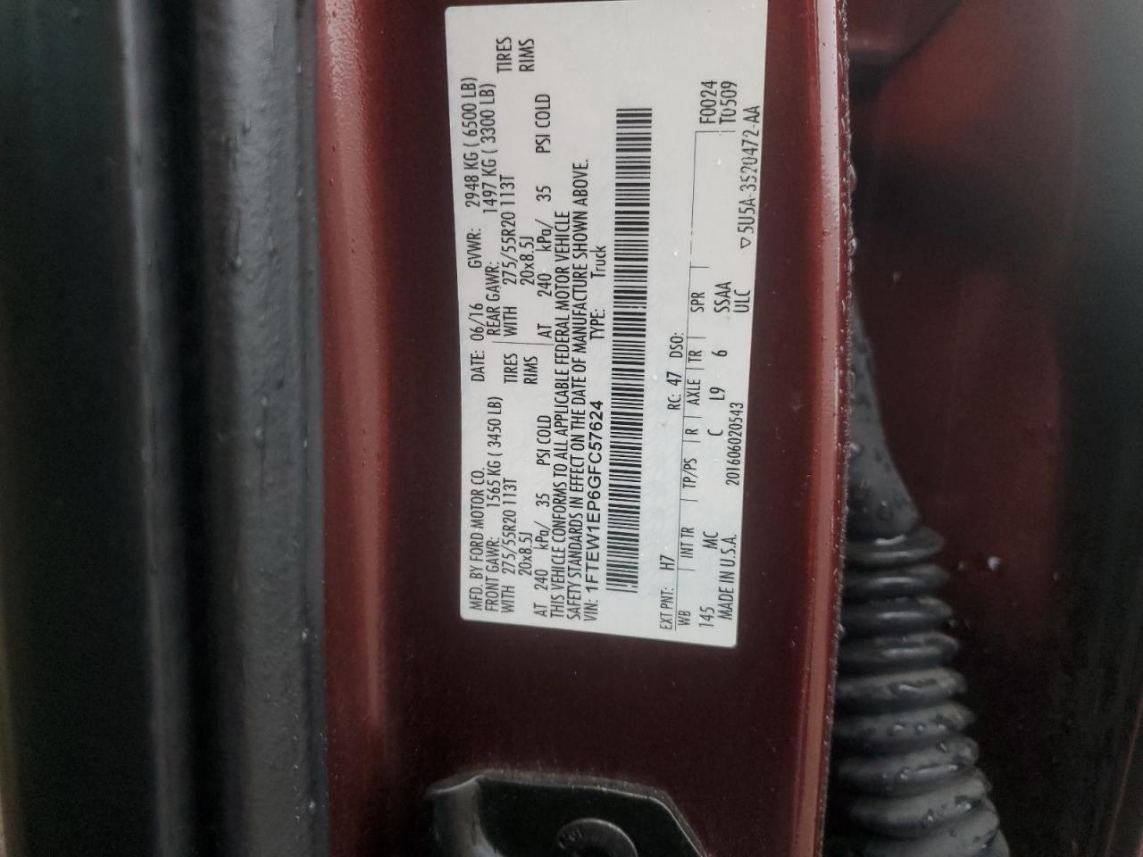 2016 FORD F-150