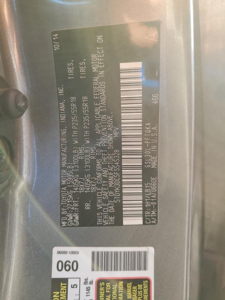 2015 TOYOTA SIENNA