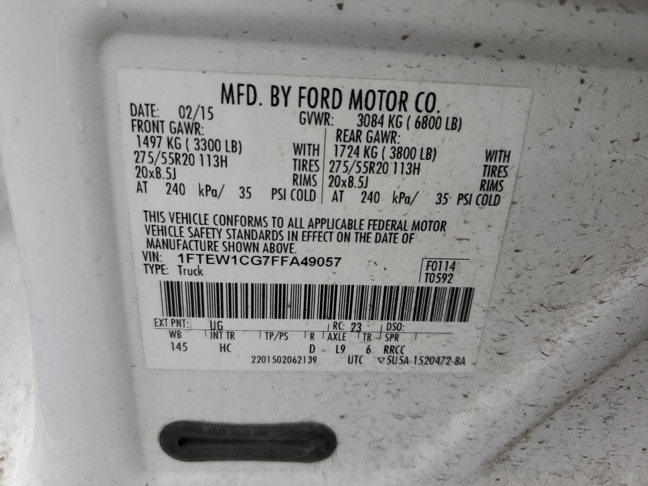 2015 FORD F-150