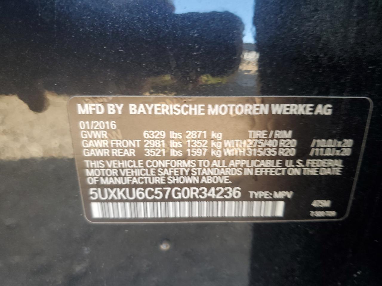 2016 BMW X6