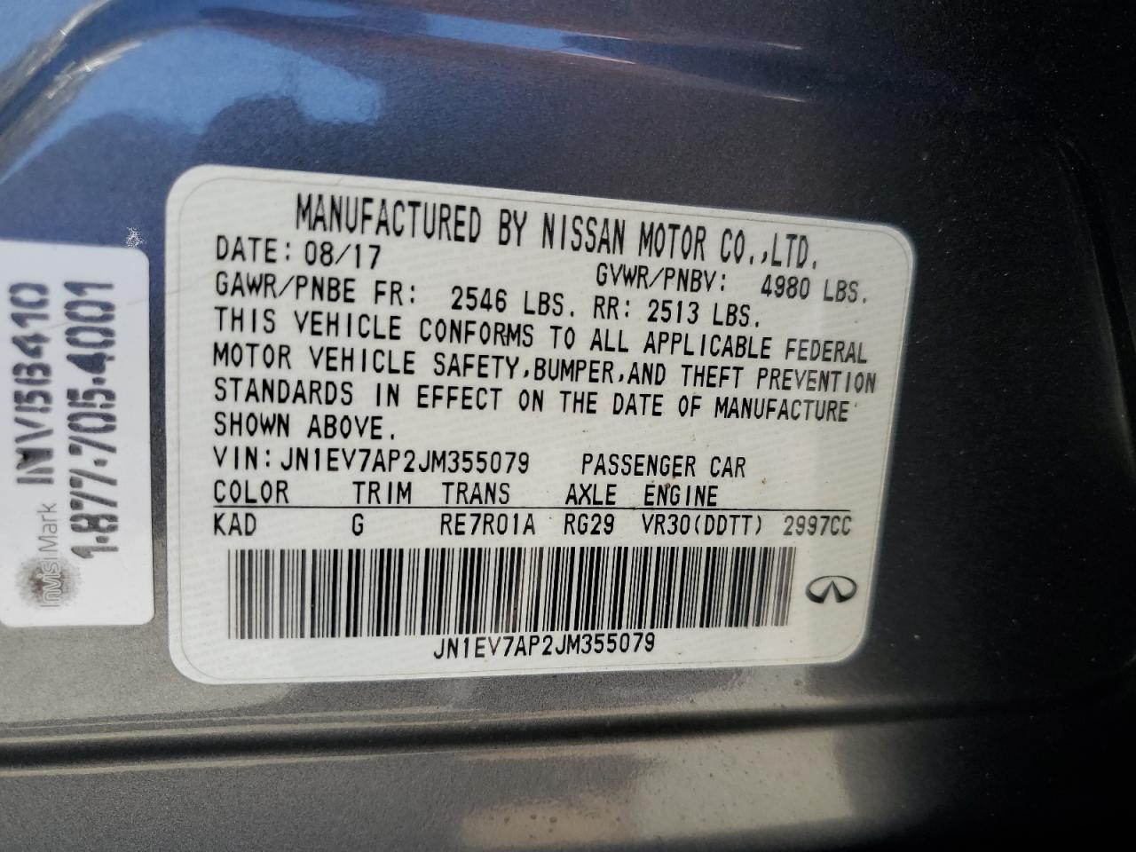 2018 INFINITI Q50