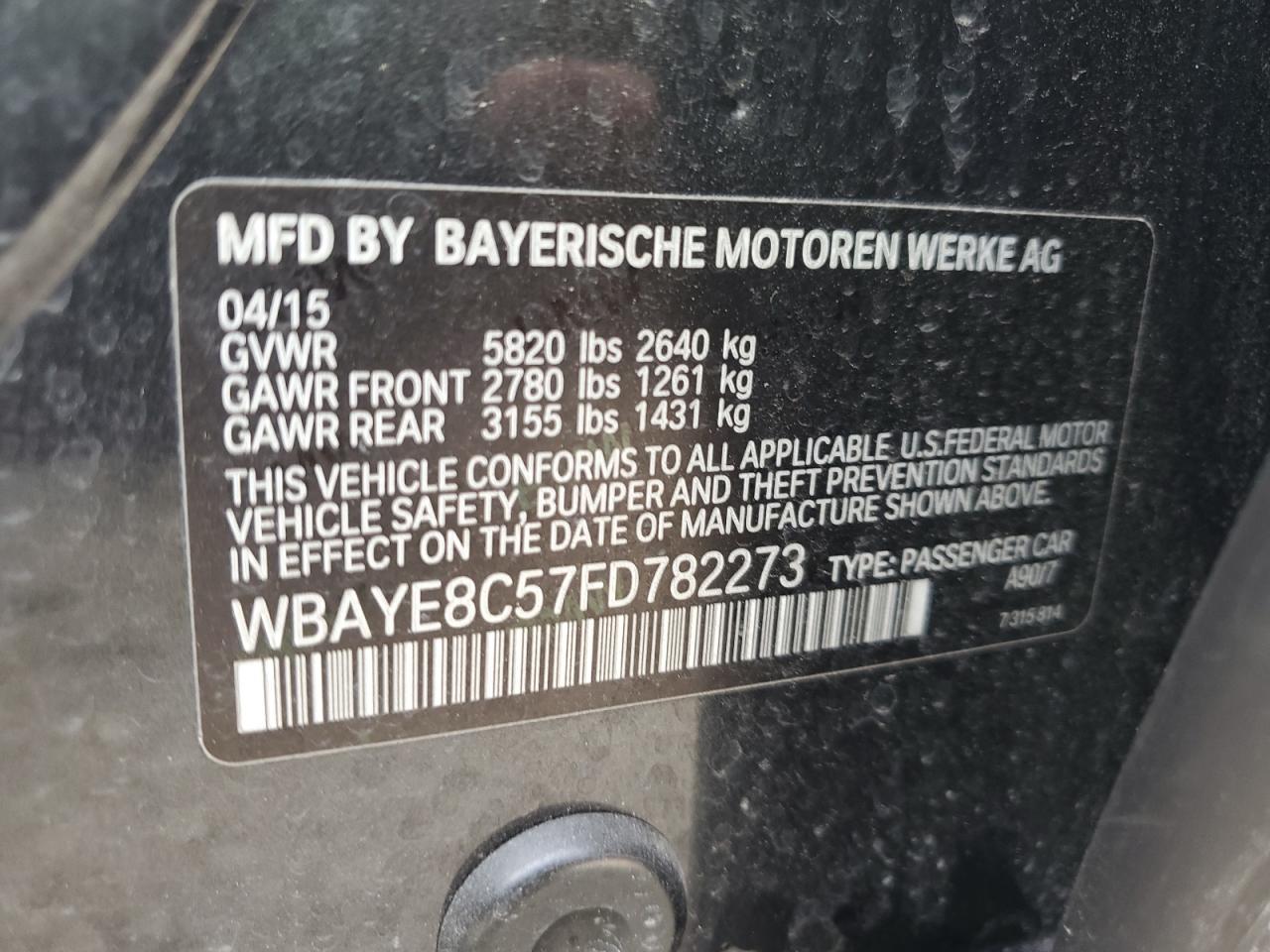 2015 BMW 7 series