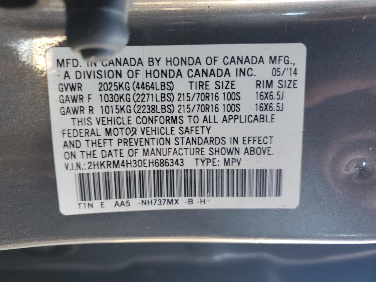 2014 HONDA CR-V