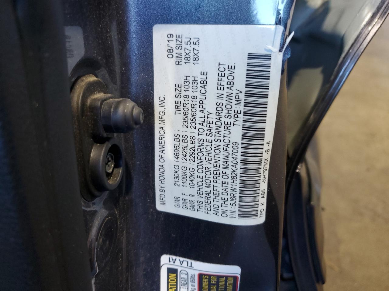 2019 HONDA CR-V