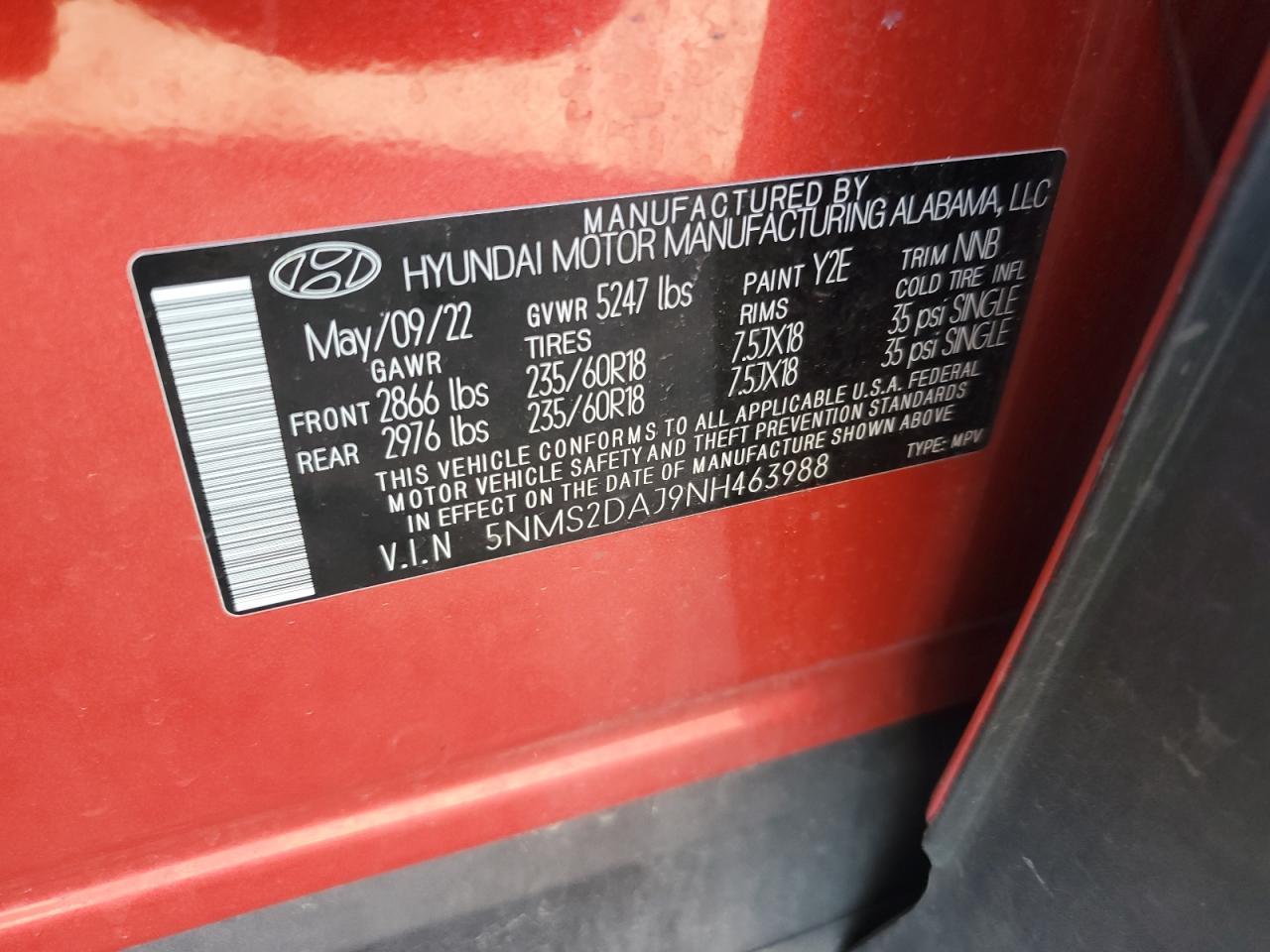 2022 HYUNDAI SANTA FE
