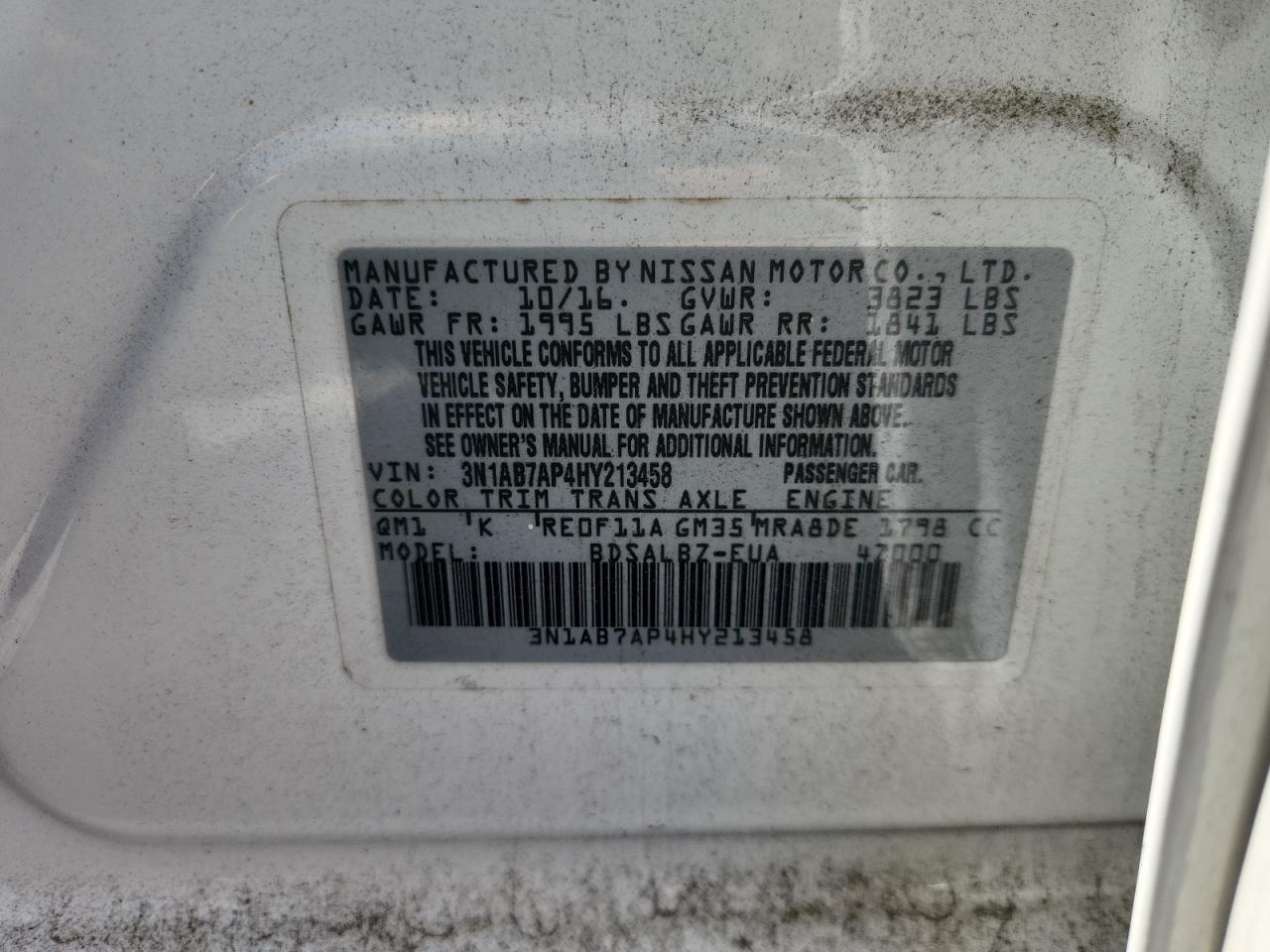 2017 NISSAN SENTRA
