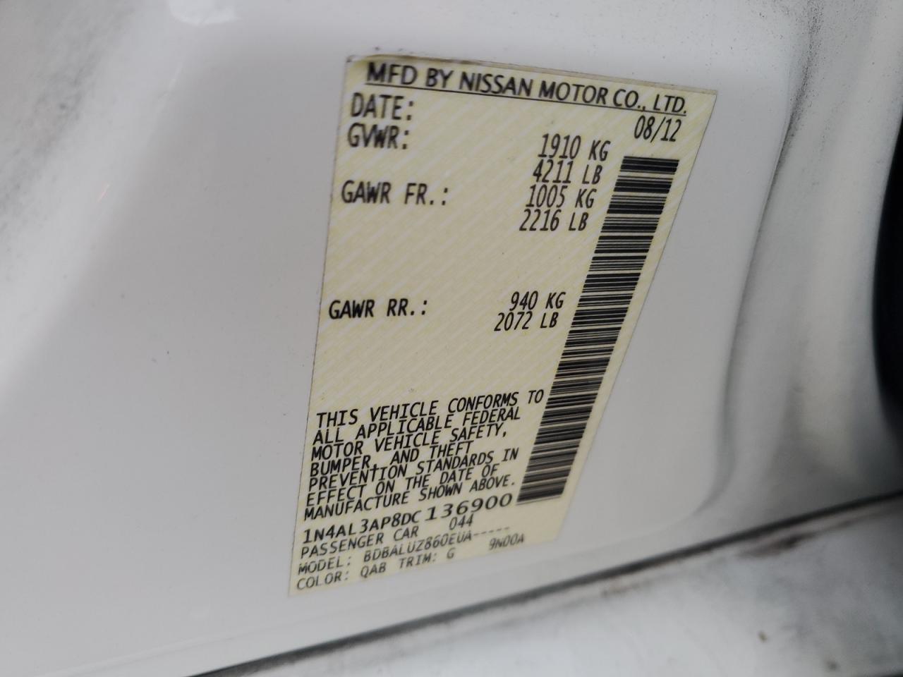 2013 NISSAN ALTIMA