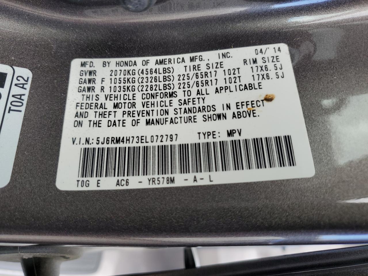 2014 HONDA CR-V
