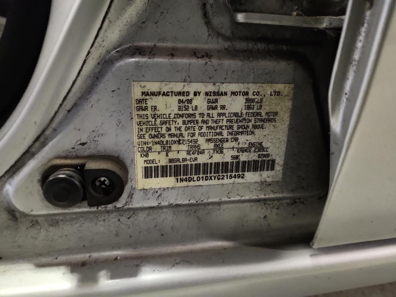 2000 NISSAN ALTIMA