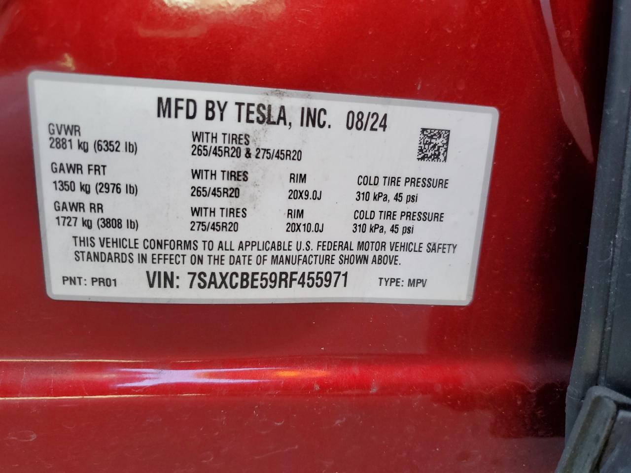 2024 TESLA MODEL X