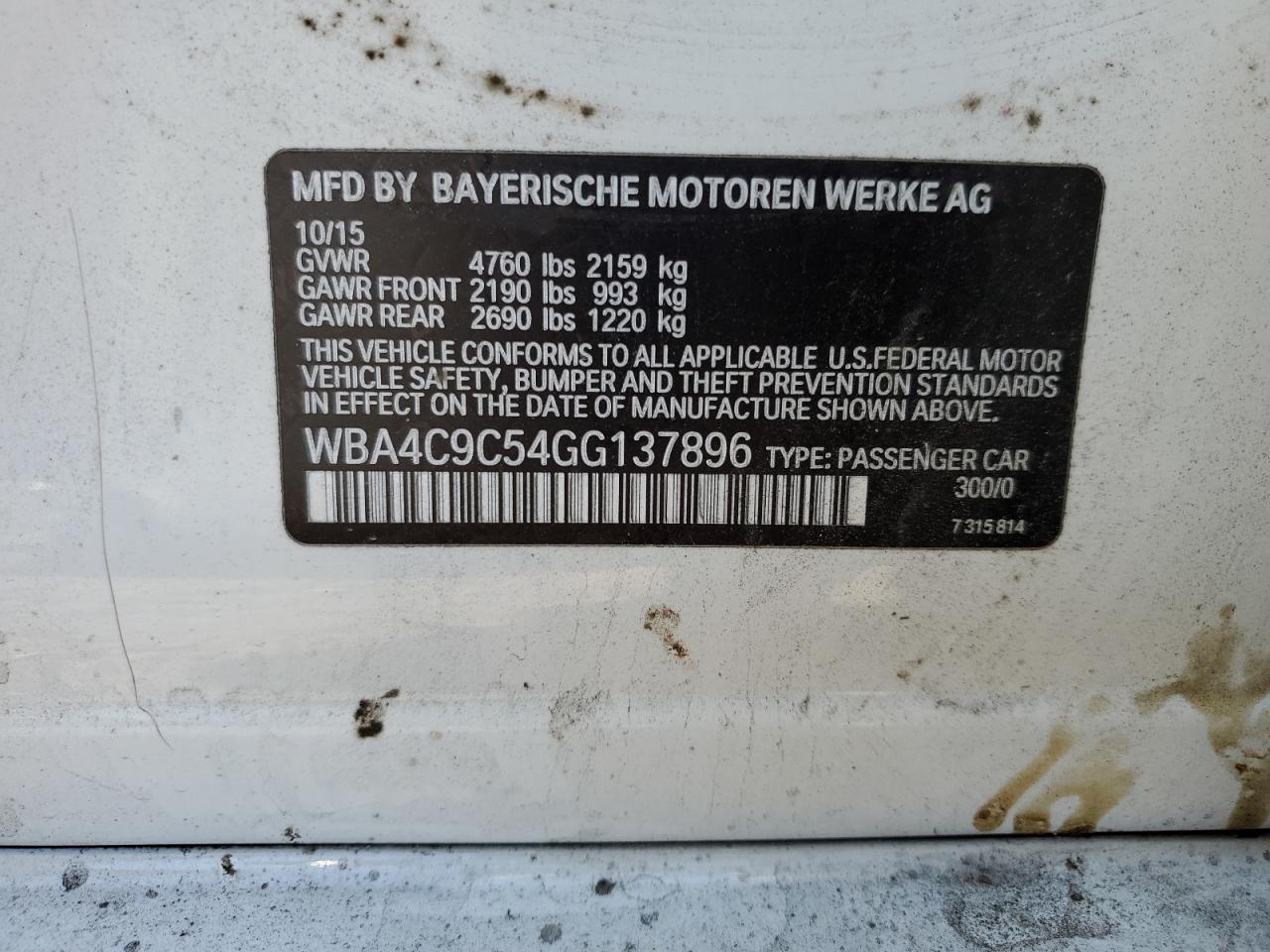 2016 BMW 4 Series