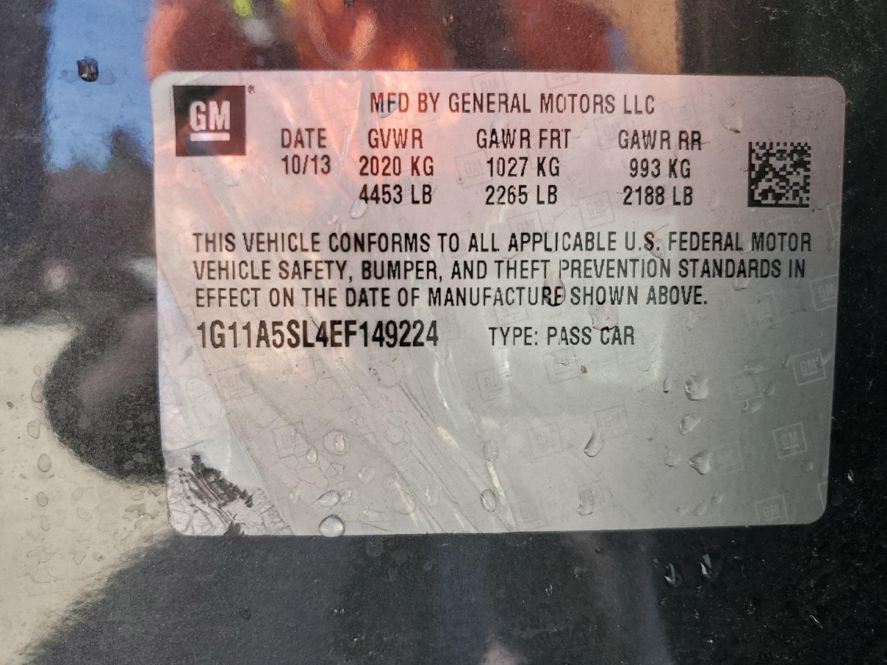 2014 CHEVROLET MALIBU
