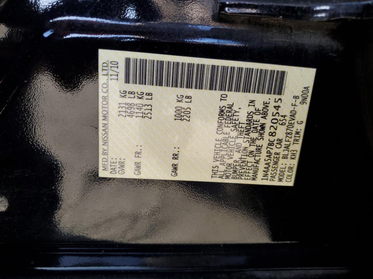 2011 NISSAN Maxima