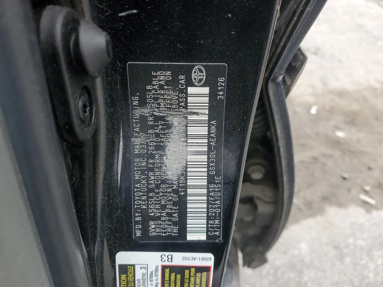 2007 TOYOTA Avalon