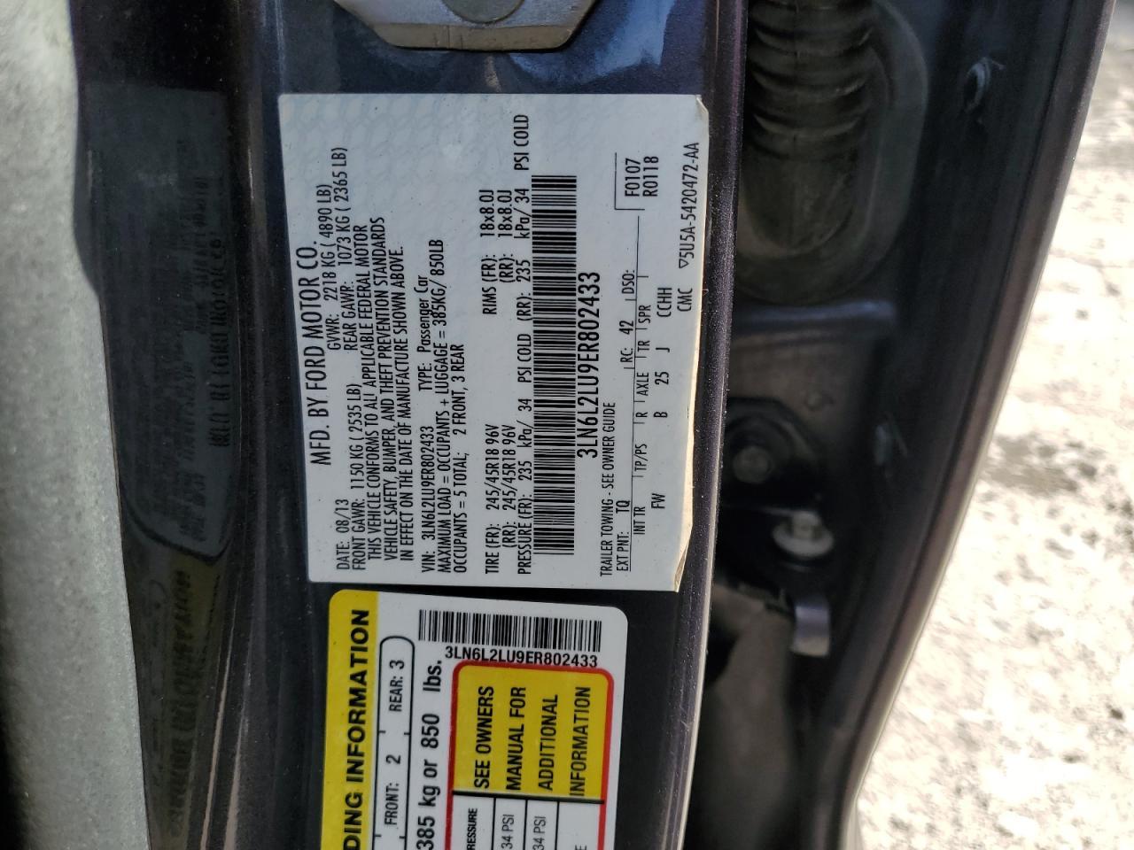 2014 LINCOLN MKZ