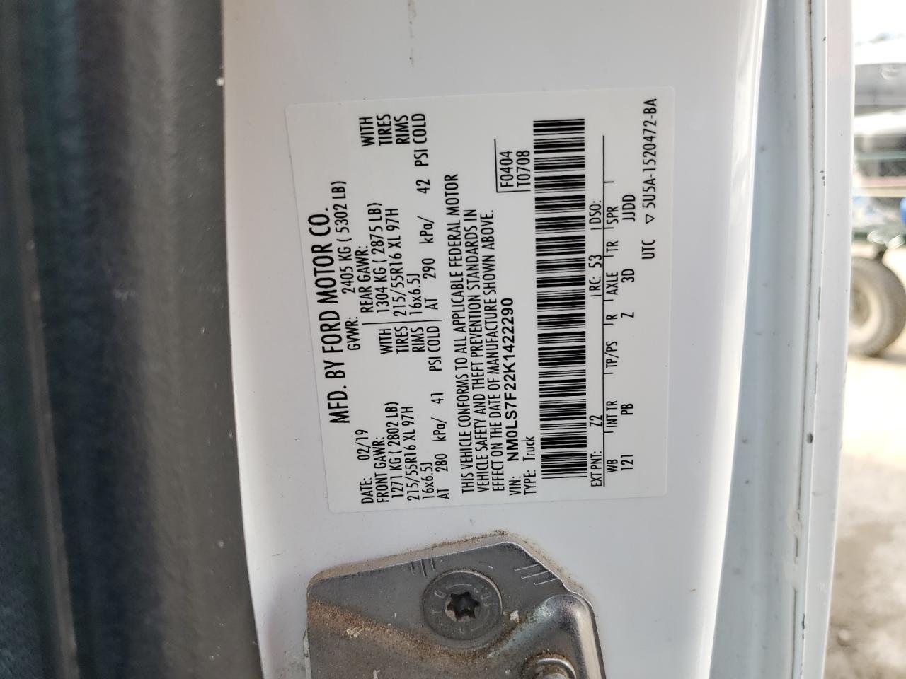 2019 FORD TRANSIT CONNECT