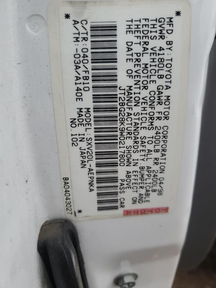 1998 TOYOTA CAMRY