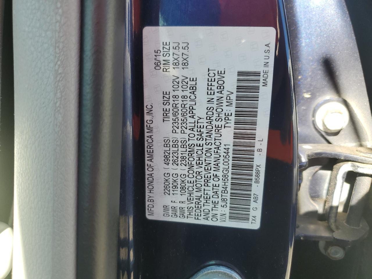 2016 ACURA RDX