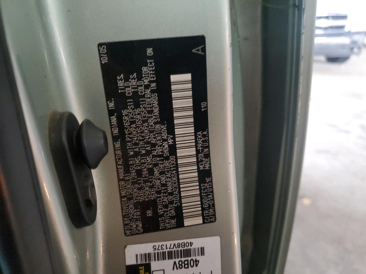 2006 TOYOTA SIENNA